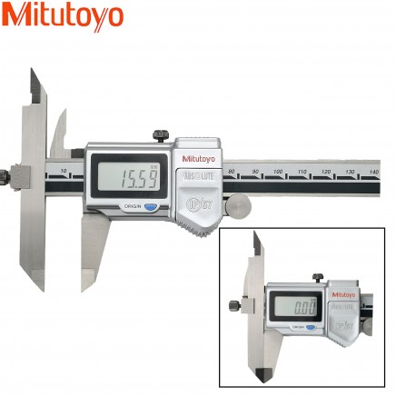 三丰Mitutoyo偏置卡尺573-601-20 0-150mm数显游标高精度伸缩爪
